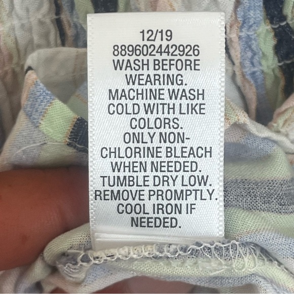 Women’s Candies Striped Smocked Long Sleeve Boho Peasant Top Size XL - Picture 8 of 8